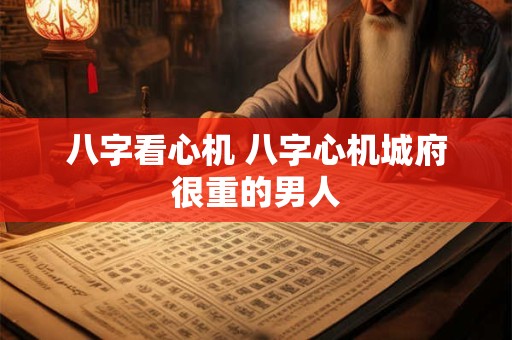 八字看心机 八字心机城府很重的男人