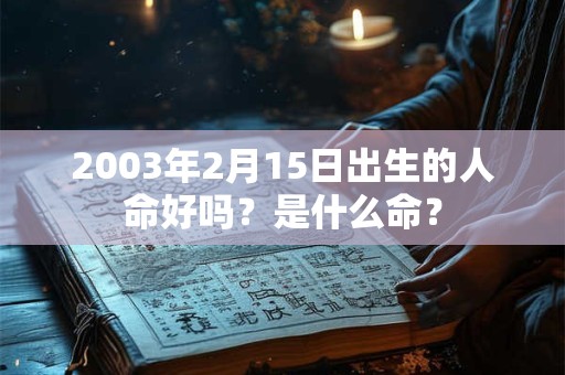 2003年2月15日出生的人命好吗？是什么命？