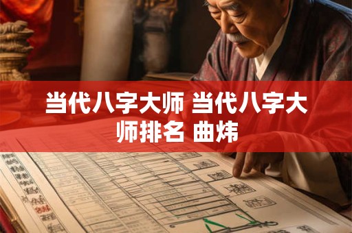 当代八字大师 当代八字大师排名 曲炜