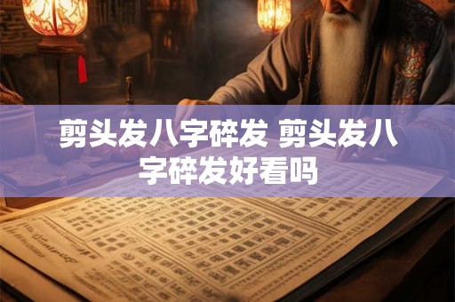 剪头发八字碎发 剪头发八字碎发好看吗