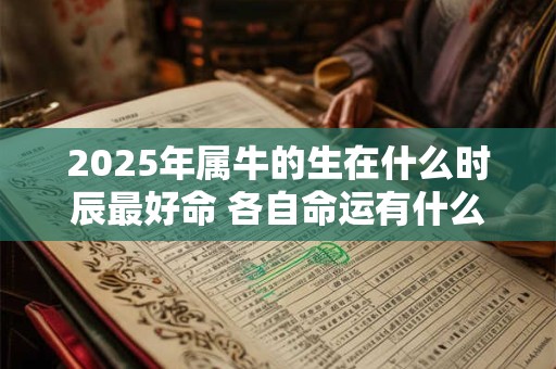 2025年属牛的生在什么时辰最好命 各自命运有什么不同