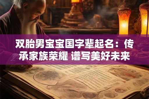 双胎男宝宝国字辈起名：传承家族荣耀 谱写美好未来！