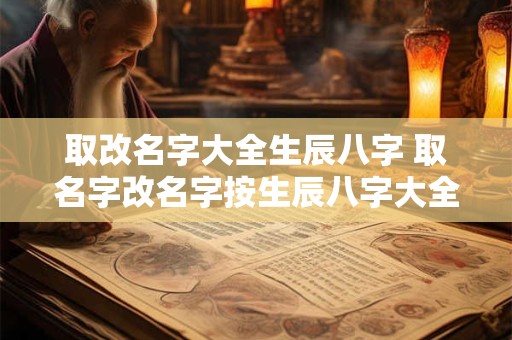 取改名字大全生辰八字 取名字改名字按生辰八字大全免费查询