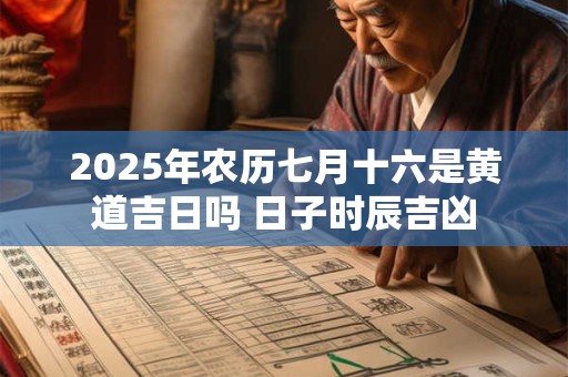 2025年农历七月十六是黄道吉日吗 日子时辰吉凶