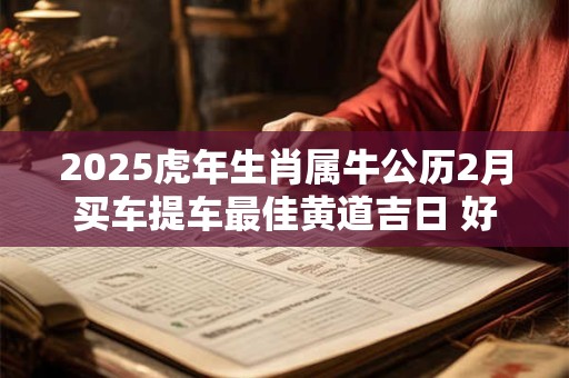 2025虎年生肖属牛公历2月买车提车最佳黄道吉日 好日子查询