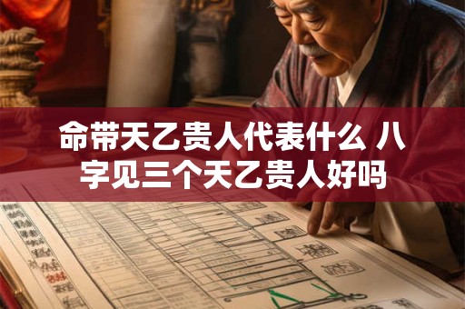 命带天乙贵人代表什么 八字见三个天乙贵人好吗