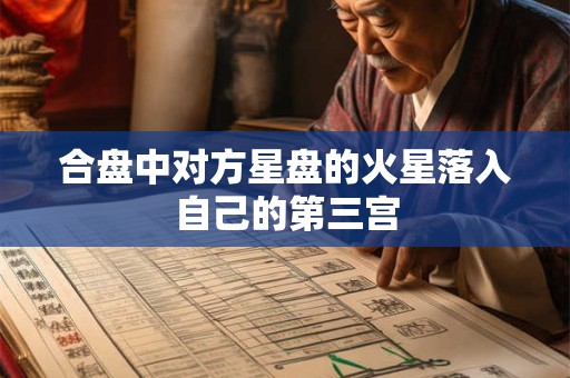 合盘中对方星盘的火星落入自己的第三宫