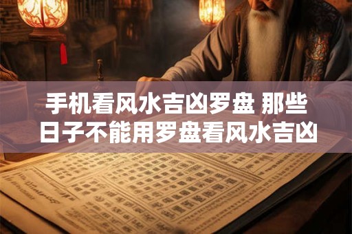 手机看风水吉凶罗盘 那些日子不能用罗盘看风水吉凶