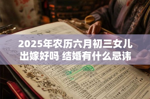 2025年农历六月初三女儿出嫁好吗 结婚有什么忌讳
