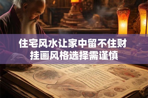 住宅风水让家中留不住财 挂画风格选择需谨慎