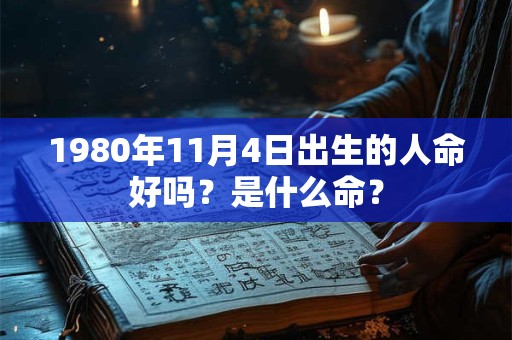 1980年11月4日出生的人命好吗？是什么命？