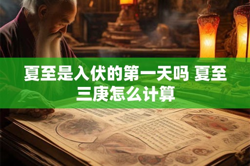 夏至是入伏的第一天吗 夏至三庚怎么计算
