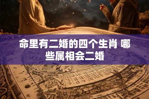 命里有二婚的四个生肖 哪些属相会二婚