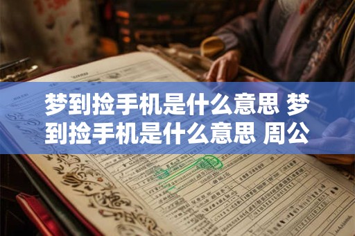 梦到捡手机是什么意思 梦到捡手机是什么意思 周公解梦