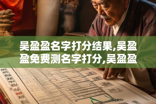 吴盈盈名字打分结果,吴盈盈免费测名字打分,吴盈盈周易免费测名字打分