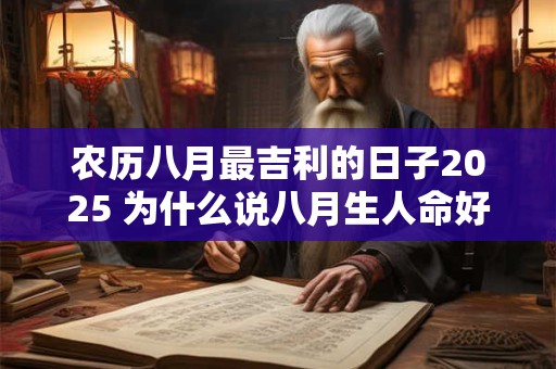 农历八月最吉利的日子2025 为什么说八月生人命好