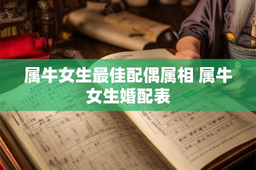 属牛女生最佳配偶属相 属牛女生婚配表