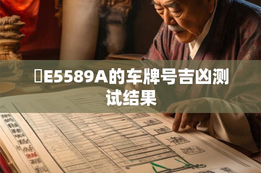 粵E5589A的车牌号吉凶测试结果
