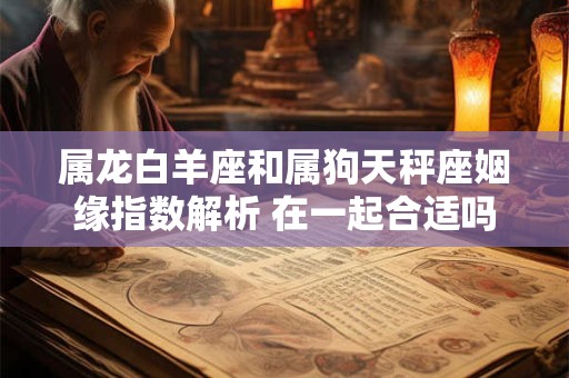 属龙白羊座和属狗天秤座姻缘指数解析 在一起合适吗