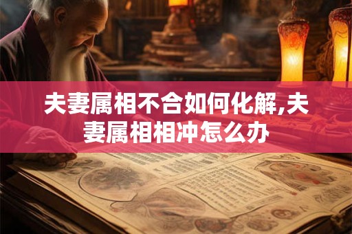 夫妻属相不合如何化解,夫妻属相相冲怎么办