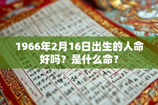1966年2月16日出生的人命好吗？是什么命？