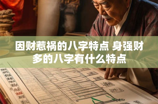 详细阅读:因财惹祸的八字特点 身强财多的八字有什么特点 因财惹祸的八字特点 身强财多的八字有什么特点