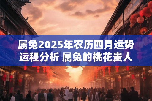 属兔2026年农历四月运势运程分析 属兔的桃花贵人是谁 属兔2026年农历四月运势运程分析 属兔的桃花贵人是谁
