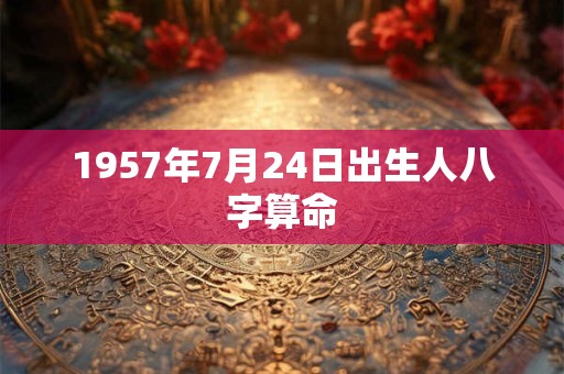1957年7月24日出生人八字算命