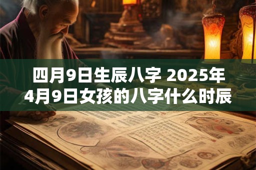 四月9日生辰八字 2025年4月9日女孩的八字什么时辰好