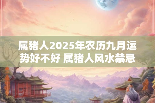 属猪人2025年农历九月运势好不好 属猪人风水禁忌！