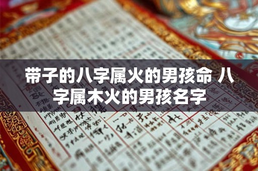 带子的八字属火的男孩命 八字属木火的男孩名字