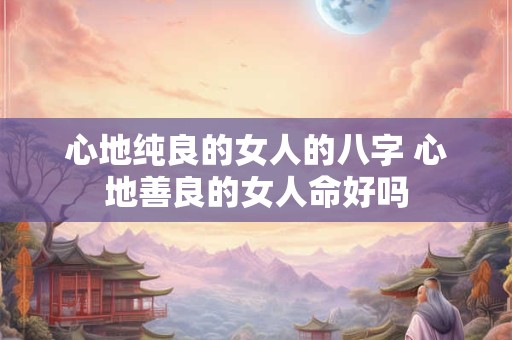 心地纯良的女人的八字 心地善良的女人命好吗