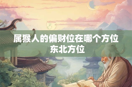 属猴人的偏财位在哪个方位 东北方位
