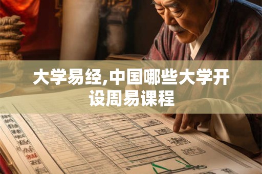 大学易经,中国哪些大学开设周易课程