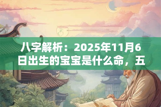 八字解析：2025年11月6日出生的宝宝是什么命，五行缺什么