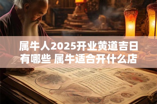 属牛人2025开业黄道吉日有哪些 属牛适合开什么店