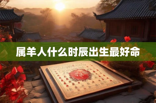 属羊人什么时辰出生最好命