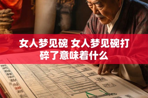 女人梦见碗 女人梦见碗打碎了意味着什么