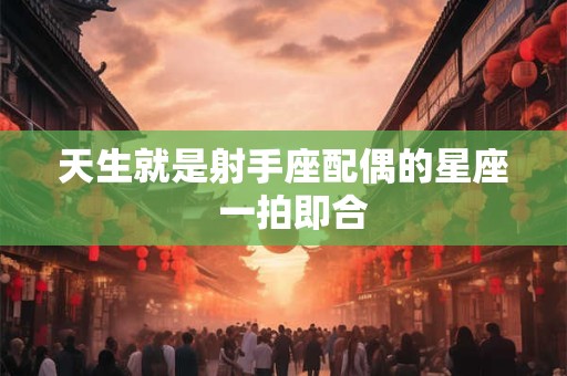 天生就是射手座配偶的星座  一拍即合