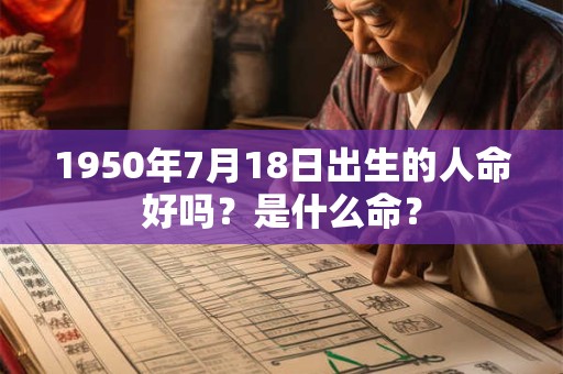 1950年7月18日出生的人命好吗？是什么命？