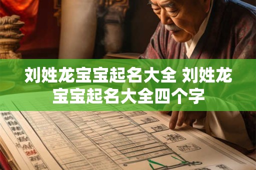 刘姓龙宝宝起名大全 刘姓龙宝宝起名大全四个字