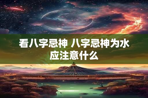 看八字忌神 八字忌神为水应注意什么