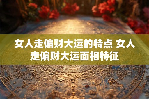 女人走偏财大运的特点 女人走偏财大运面相特征