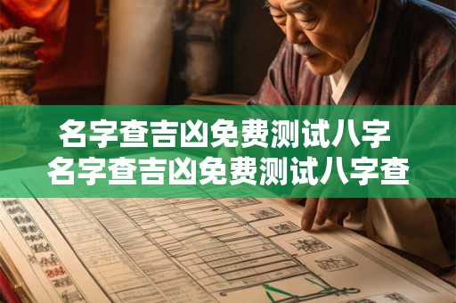 名字查吉凶免费测试八字 名字查吉凶免费测试八字查询