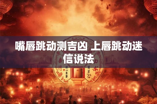 嘴唇跳动测吉凶 上唇跳动迷信说法
