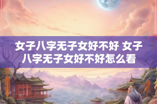 女子八字无子女好不好 女子八字无子女好不好怎么看