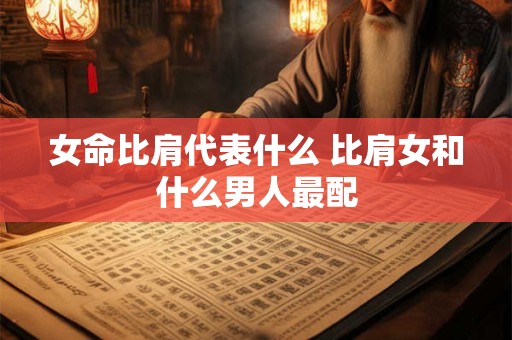 女命比肩代表什么 比肩女和什么男人最配