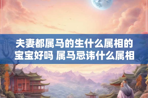 夫妻都属马的生什么属相的宝宝好吗 属马忌讳什么属相