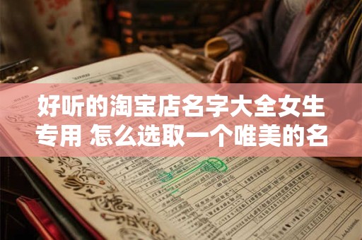 好听的淘宝店名字大全女生专用 怎么选取一个唯美的名字