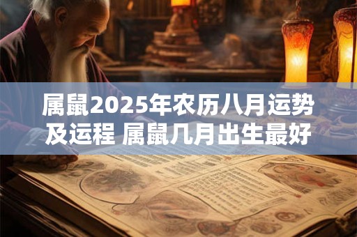 属鼠2025年农历八月运势及运程 属鼠几月出生最好